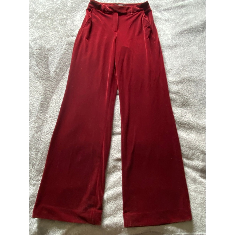 Wide Leg Luna Velvet Trousers Pants Women 4 Soft Luxury WHBM Sbag